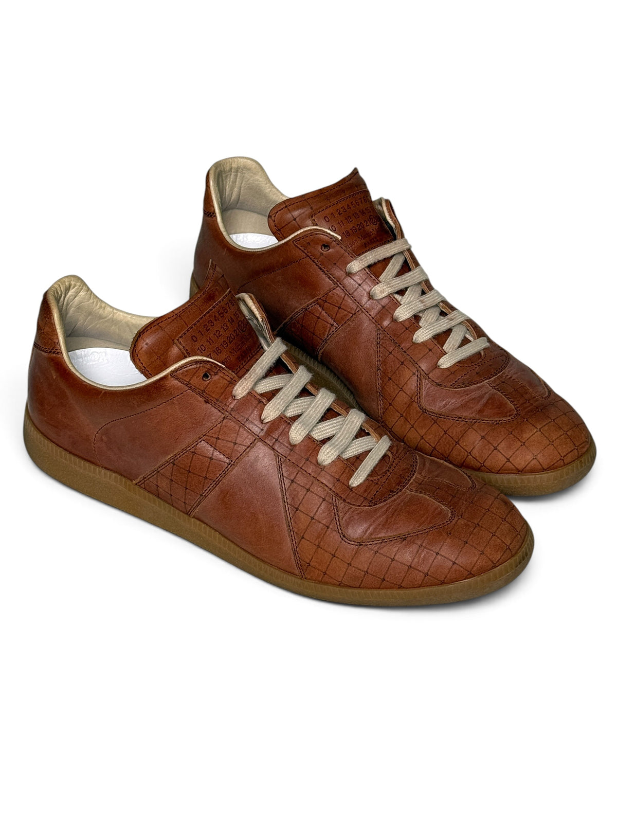 Maison Margiela 2014 Checkered GATs Brown (46)