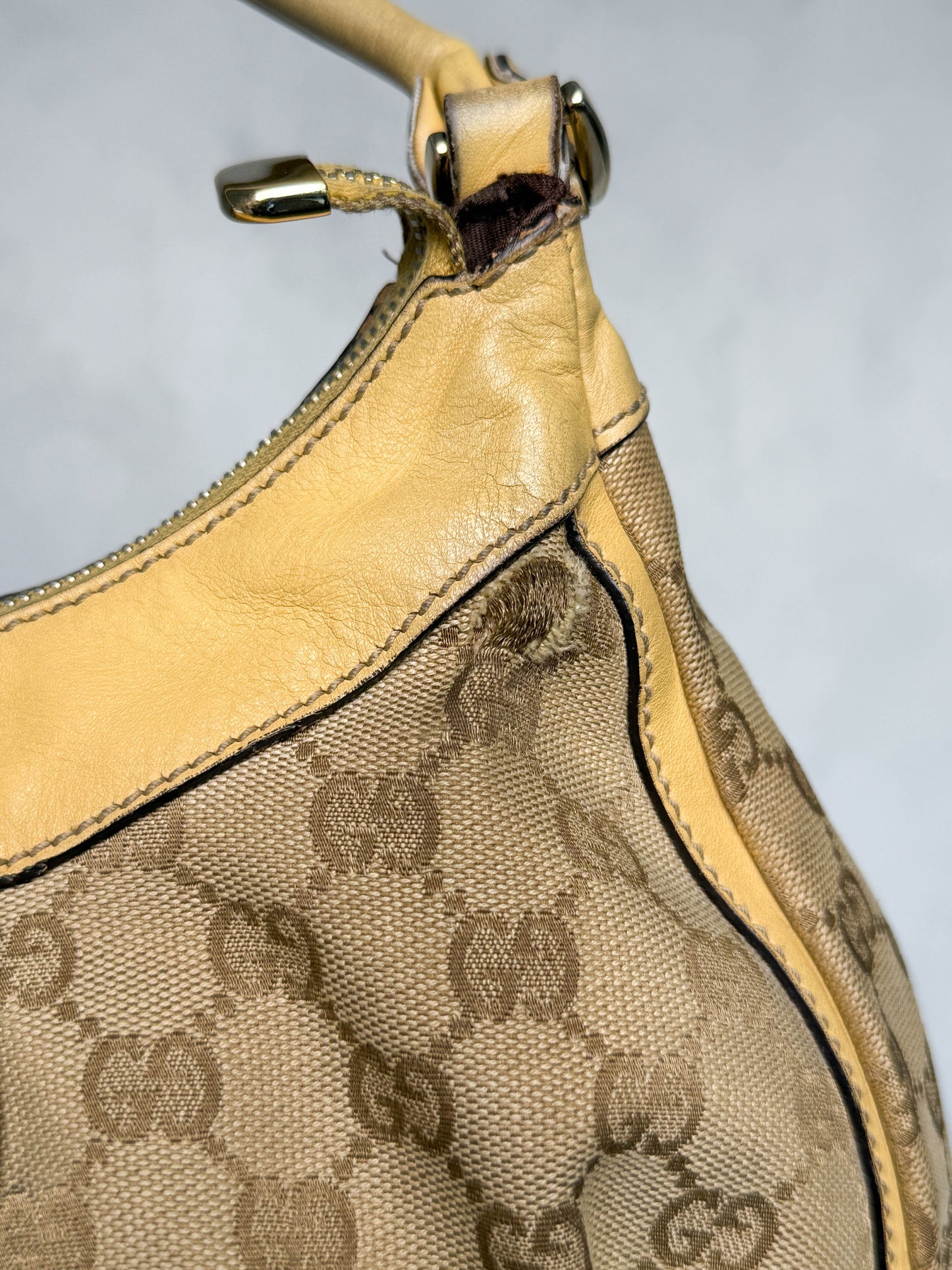 Gucci Vintage Abbey D-Ring Bag Leather/Canvas