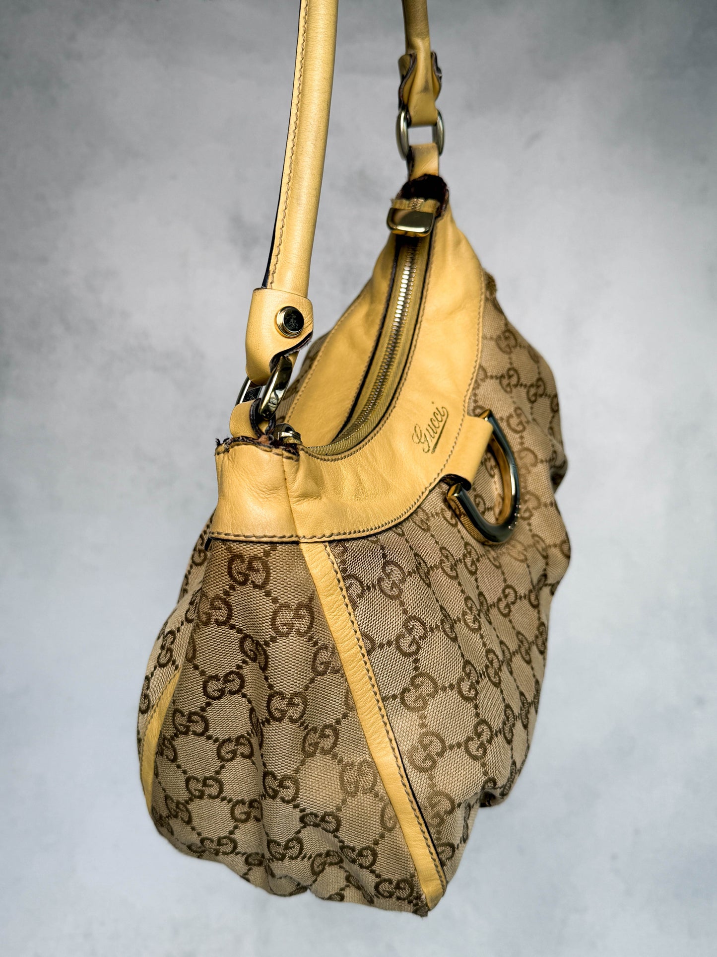 Gucci Vintage Abbey D-Ring Bag Leather/Canvas