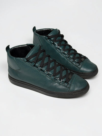 Balenciaga Arena High Full Grain Leather Petrol (44.5)