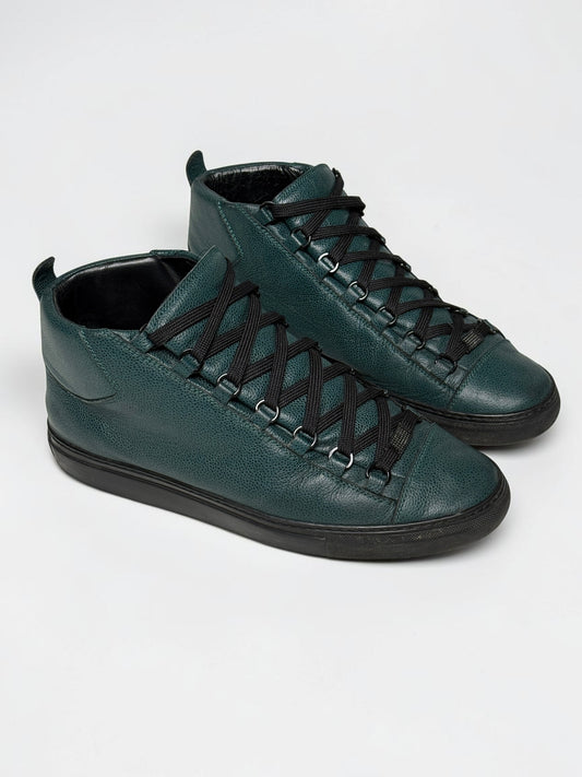 Balenciaga Arena High Full Grain Leather Petrol (44.5)