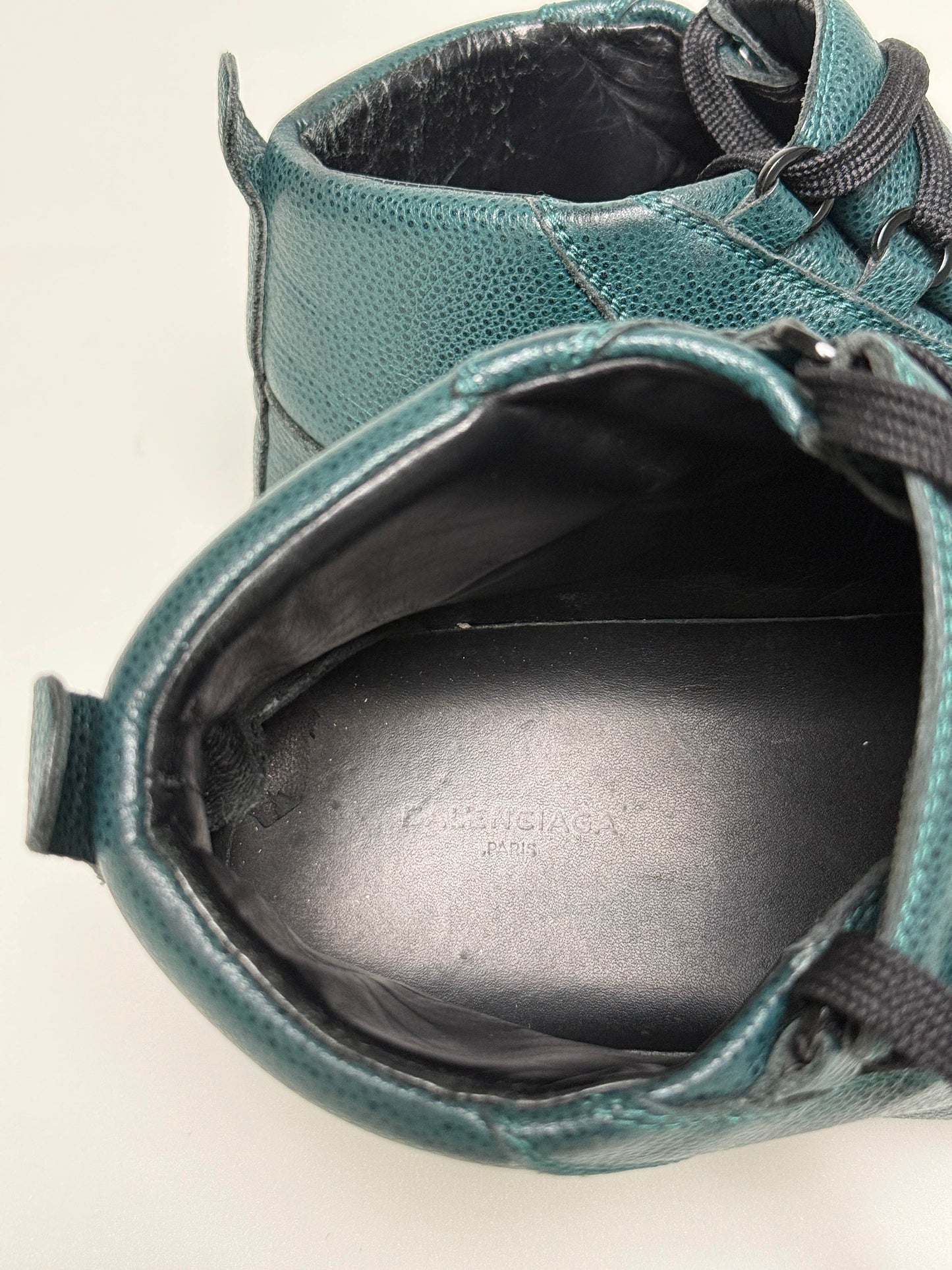 Balenciaga Arena High Full Grain Leather Petrol (44.5)