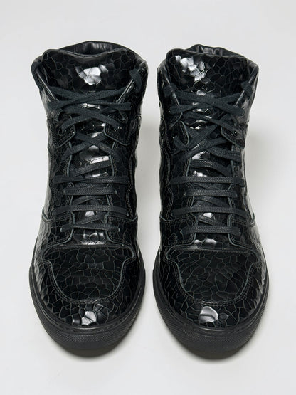 Balenciaga Cracked Leather High-Top Black (39)