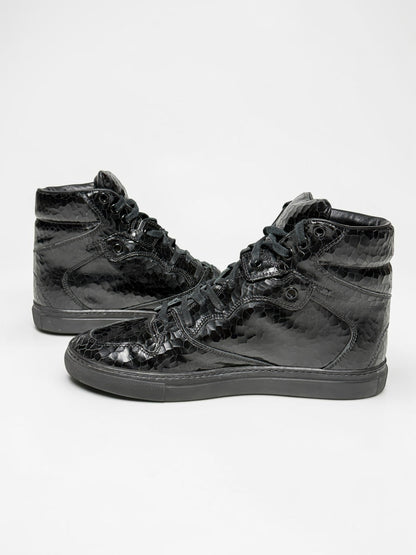 Balenciaga Cracked Leather High-Top Black (39)