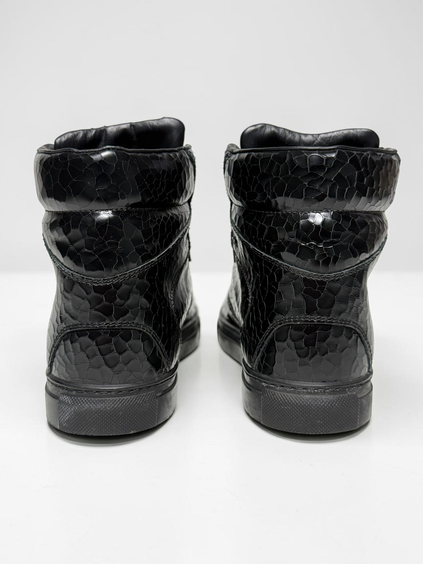 Balenciaga Cracked Leather High-Top Black (39)