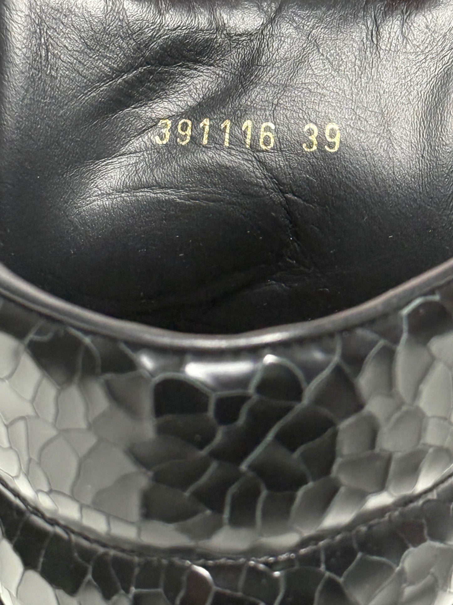 Balenciaga Cracked Leather High-Top Black (39)