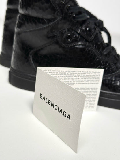 Balenciaga Cracked Leather High-Top Black (39)