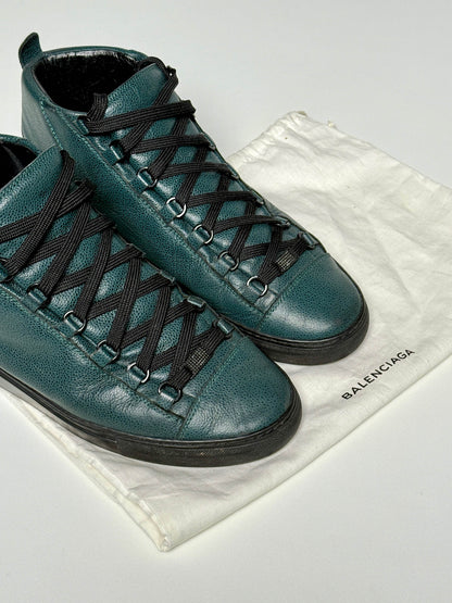Balenciaga Arena High Full Grain Leather Petrol (44.5)