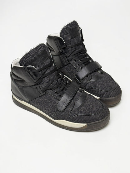 Louis Vuitton SS2015 Black Trailblazer Knit/Leather Strap Sneaker (44)