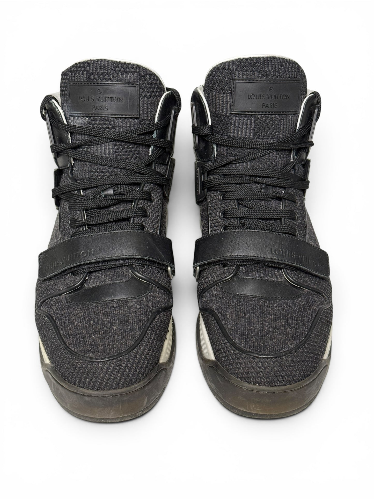 Louis Vuitton SS2015 Black Trailblazer Knit/Leather Strap Sneaker (44)