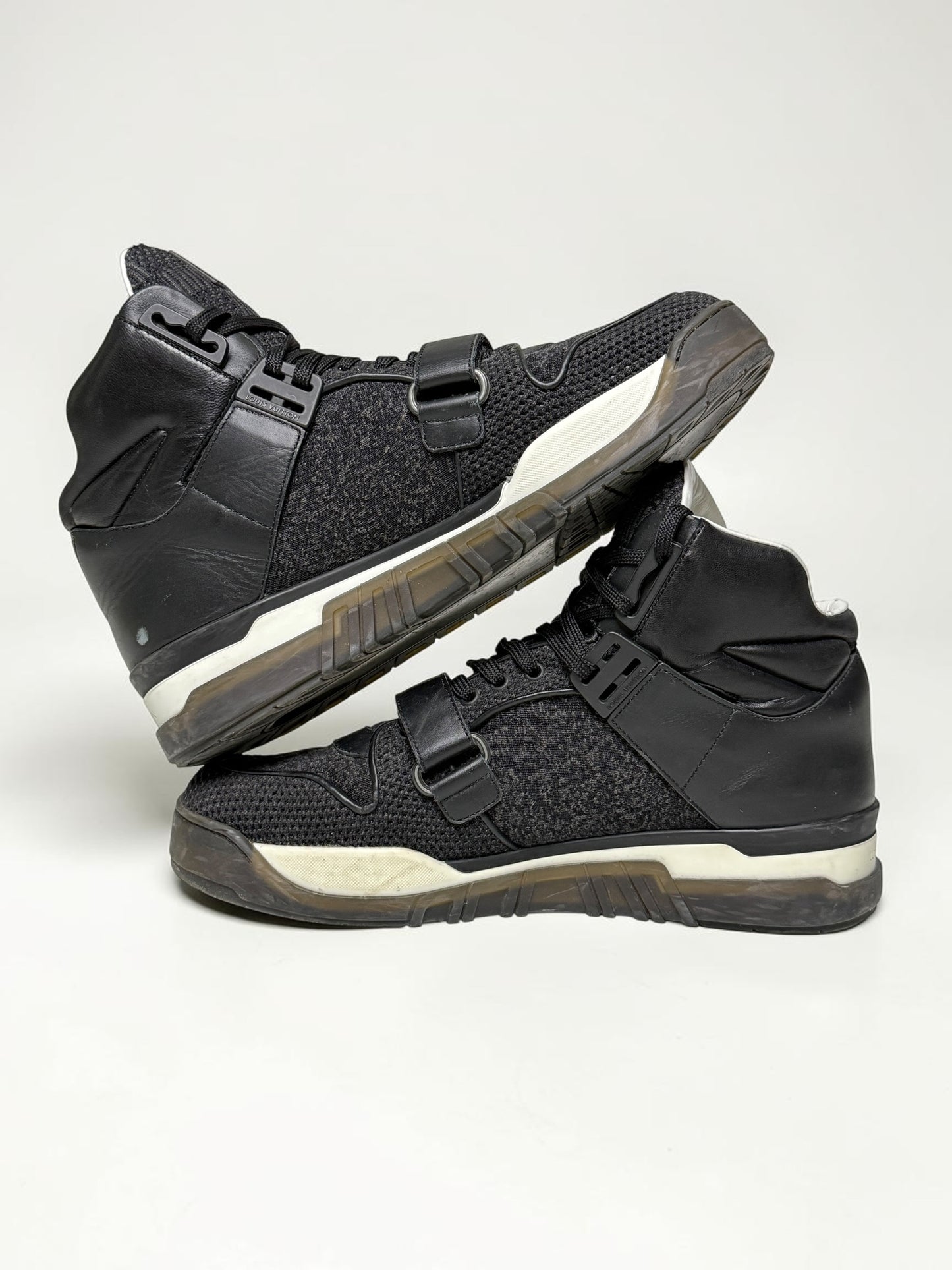 Louis Vuitton SS2015 Black Trailblazer Knit/Leather Strap Sneaker (44)