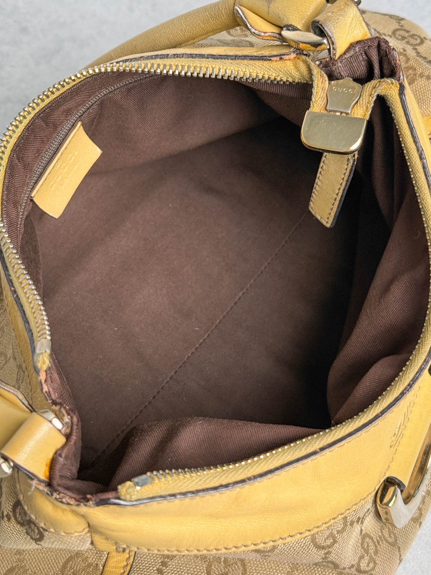 Gucci Vintage Abbey D-Ring Bag Leather/Canvas