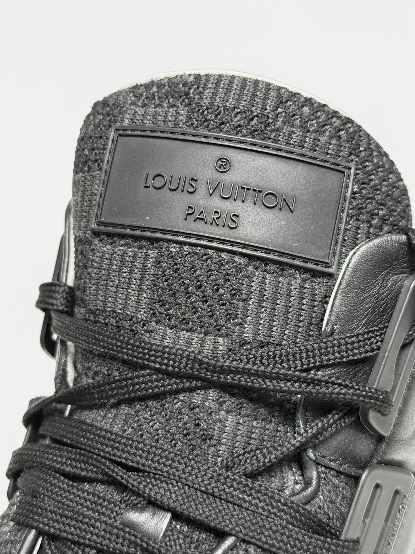 Louis Vuitton SS2015 Black Trailblazer Knit/Leather Strap Sneaker (44)
