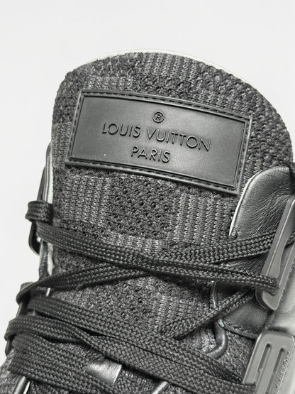 Louis Vuitton SS2015 Black Trailblazer Knit/Leather Strap Sneaker (44)