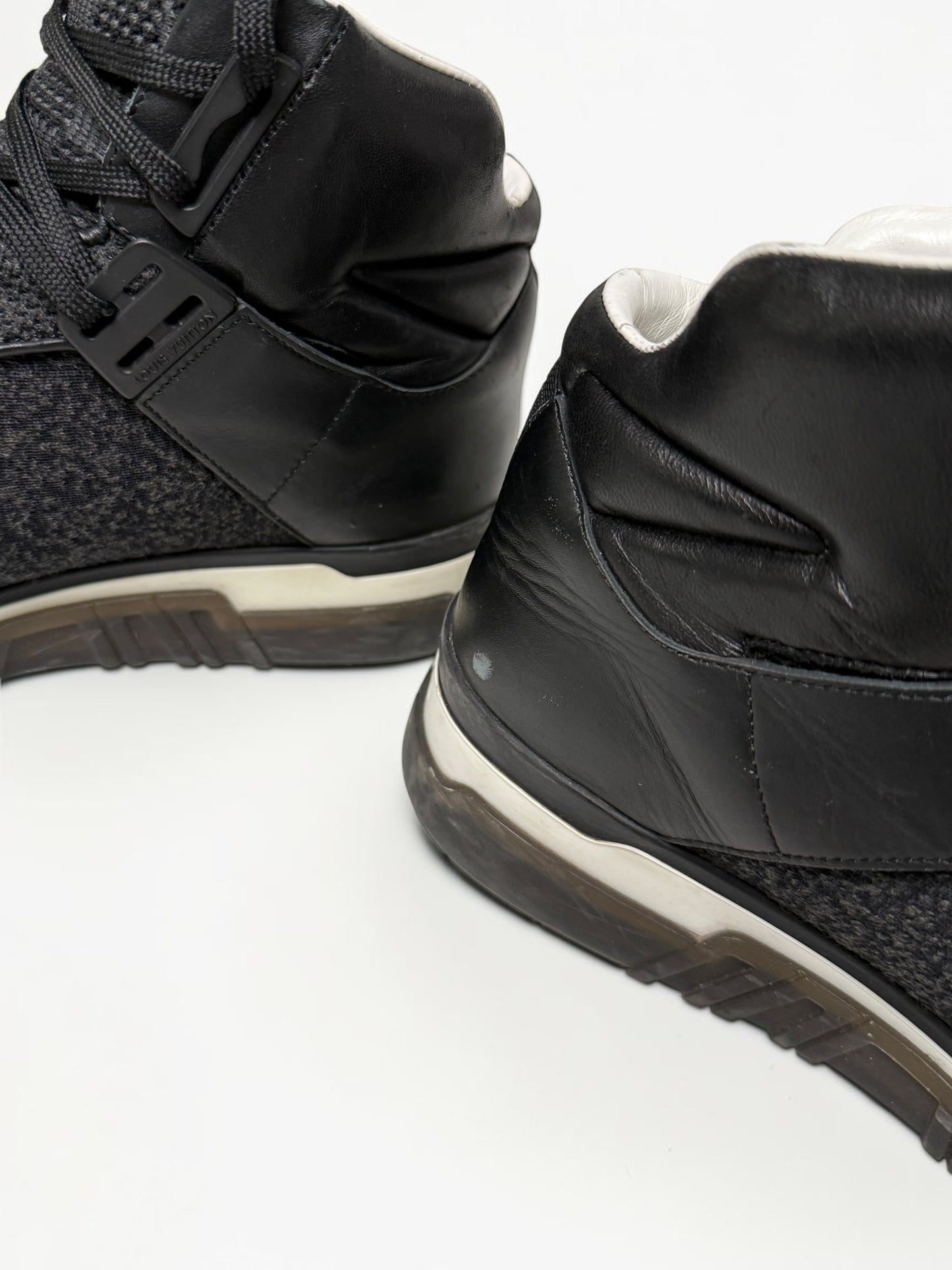 Louis Vuitton SS2015 Black Trailblazer Knit/Leather Strap Sneaker (44)