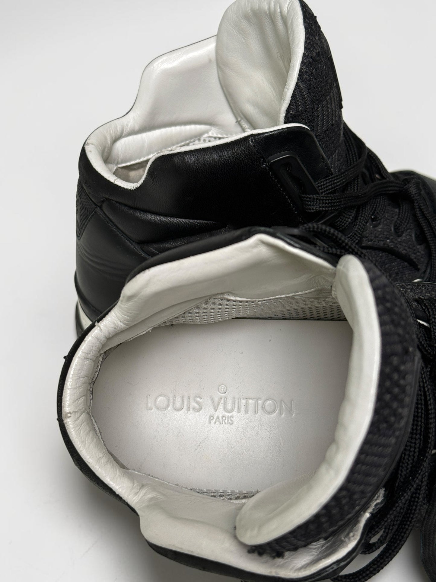 Louis Vuitton SS2015 Black Trailblazer Knit/Leather Strap Sneaker (44)