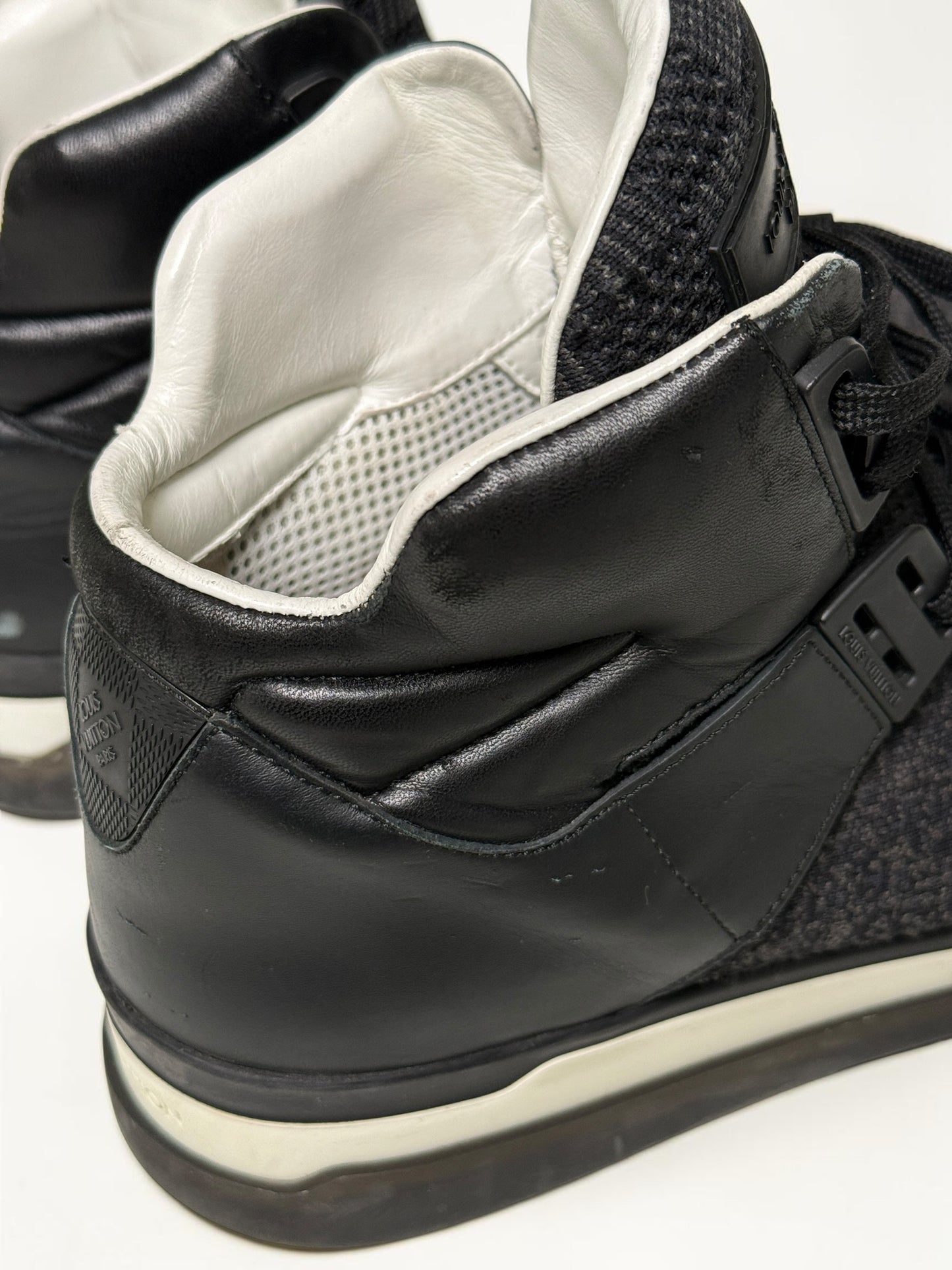 Louis Vuitton SS2015 Black Trailblazer Knit/Leather Strap Sneaker (44)