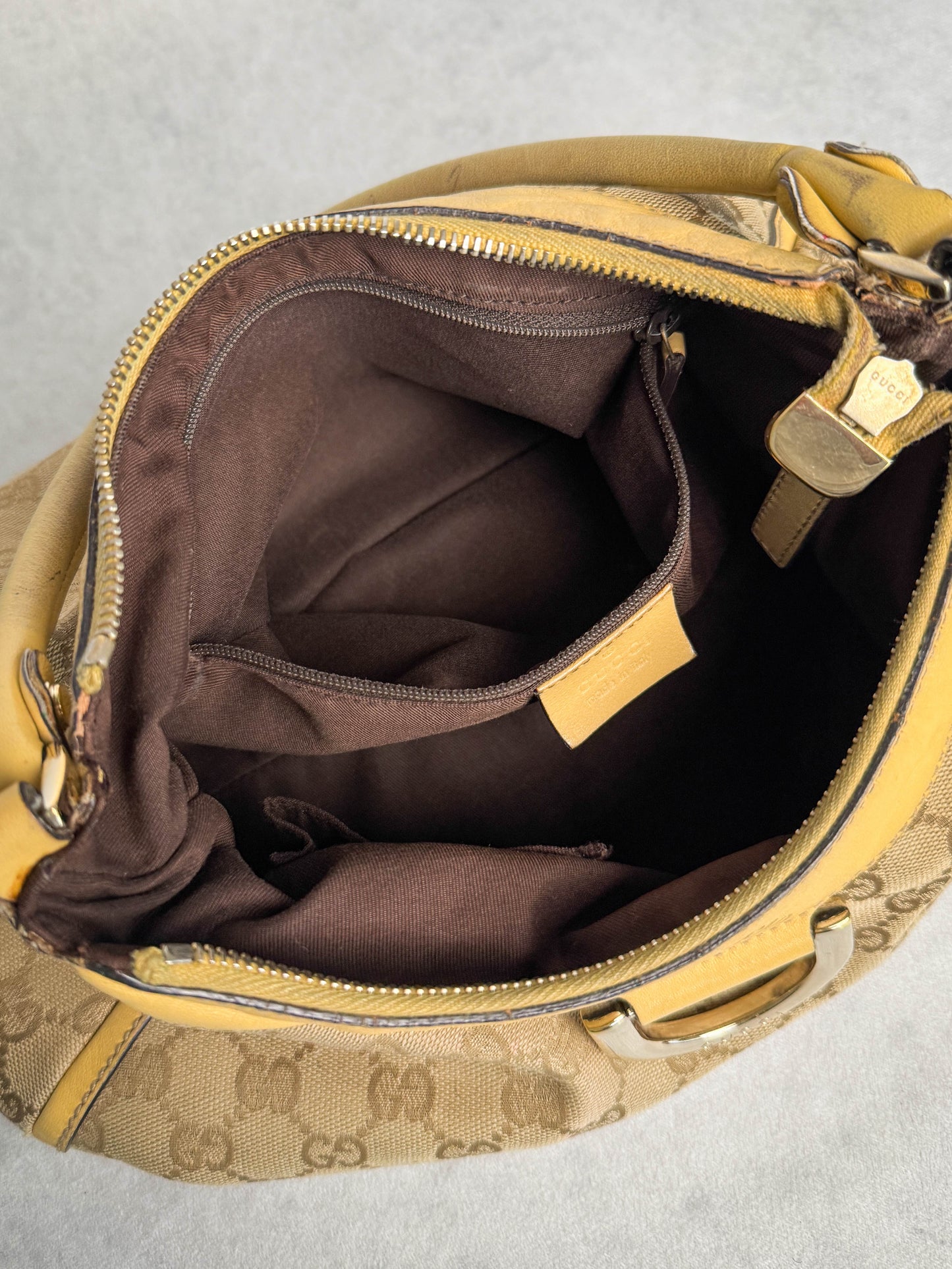 Gucci Vintage Abbey D-Ring Bag Leather/Canvas