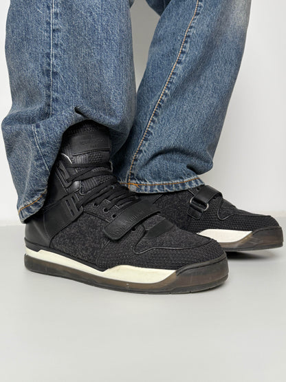 Louis Vuitton SS2015 Black Trailblazer Knit/Leather Strap Sneaker (44)