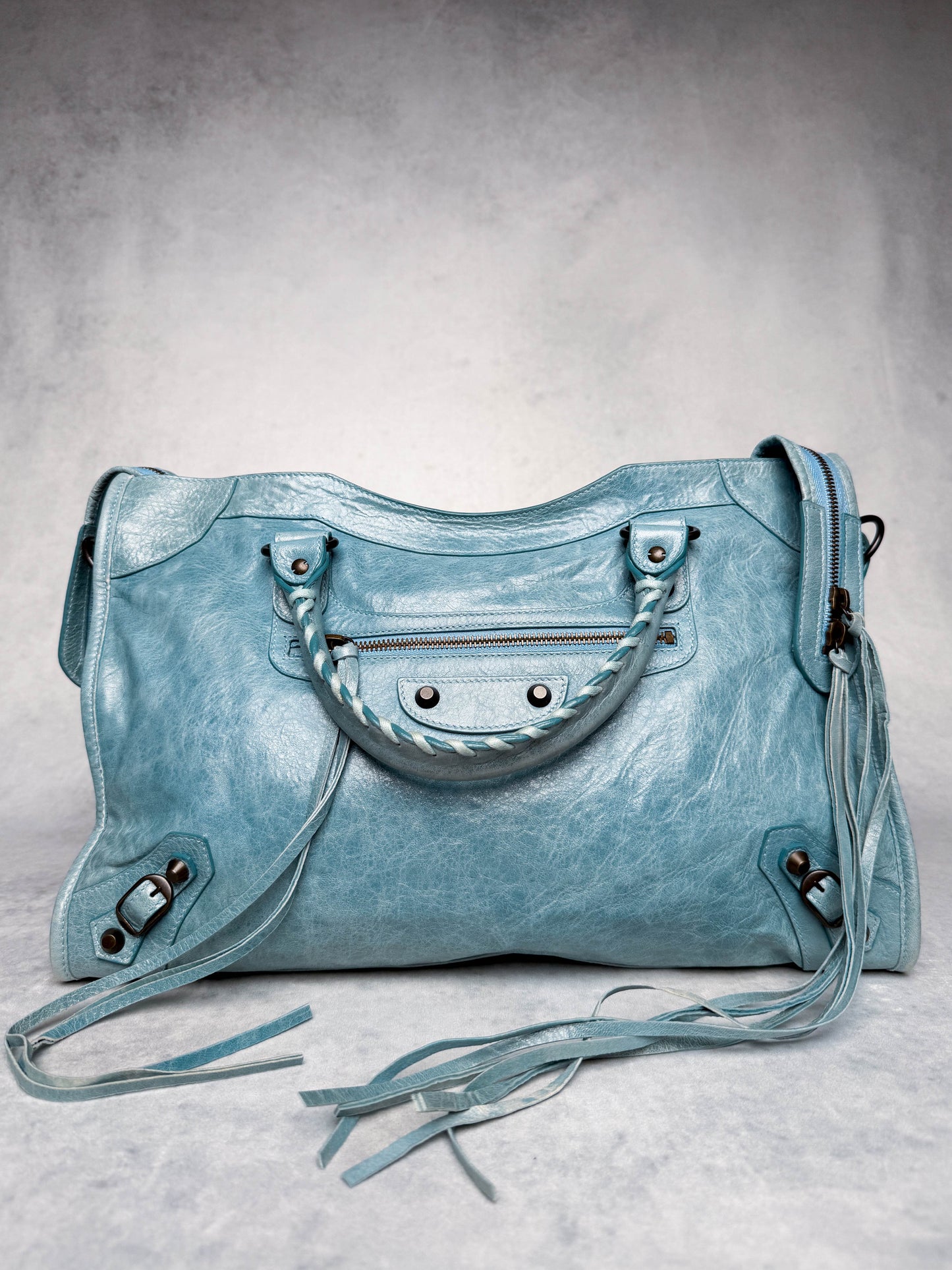 Balenciaga City Bag Medium Light Blue