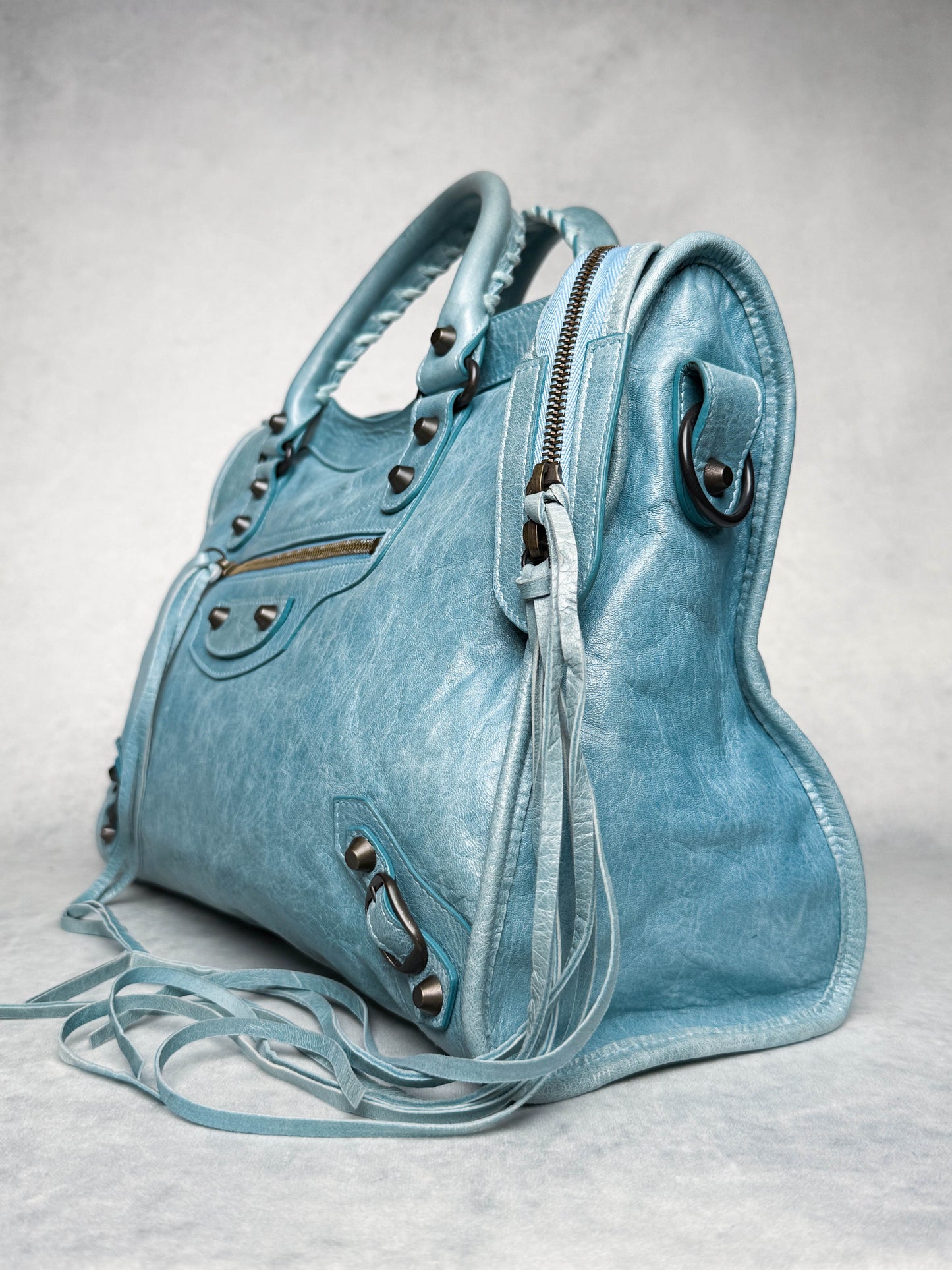 Balenciaga City Bag Medium Light Blue