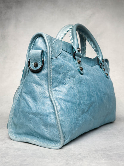 Balenciaga City Bag Medium Light Blue