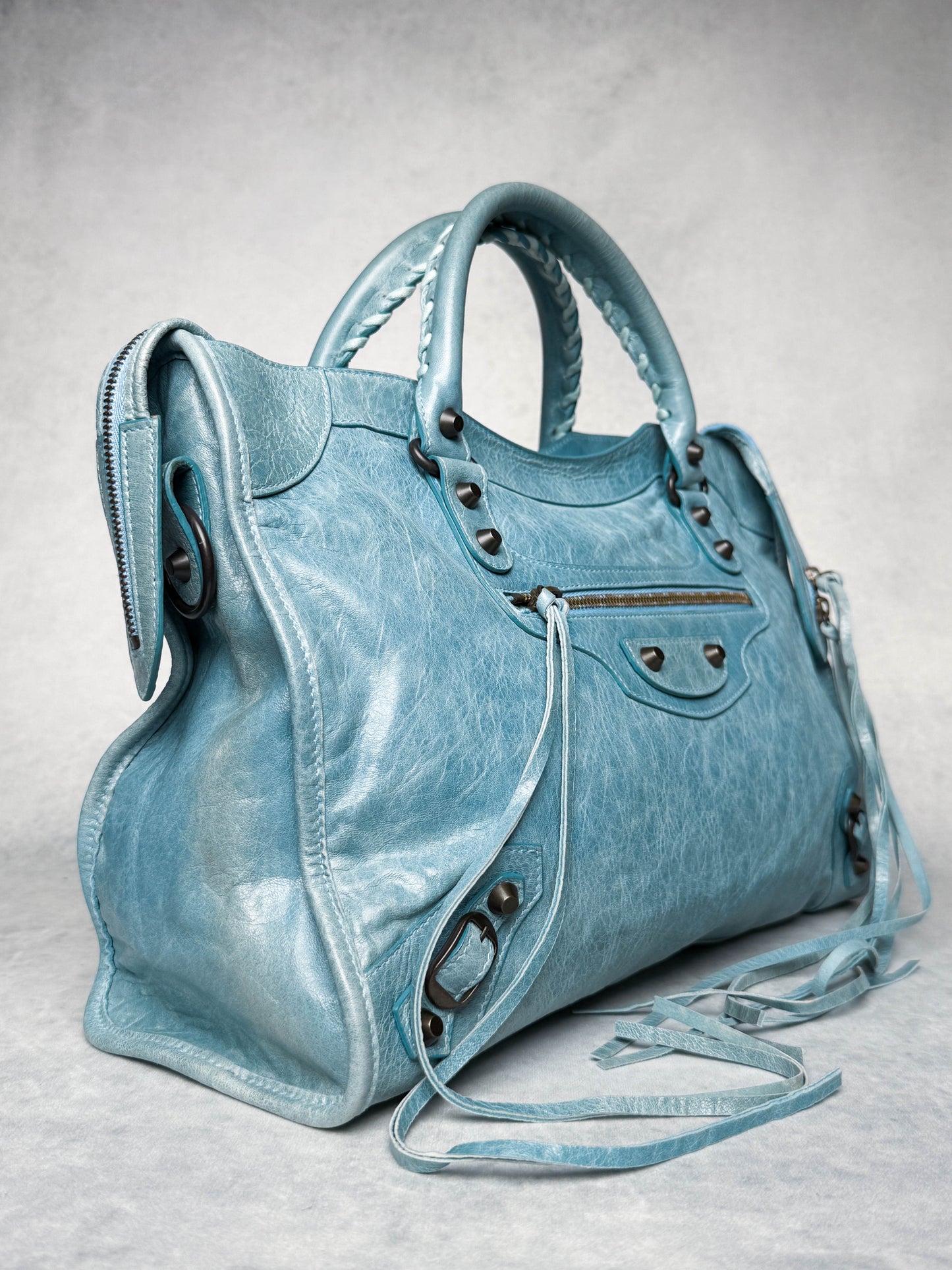 Balenciaga City Bag Medium Light Blue