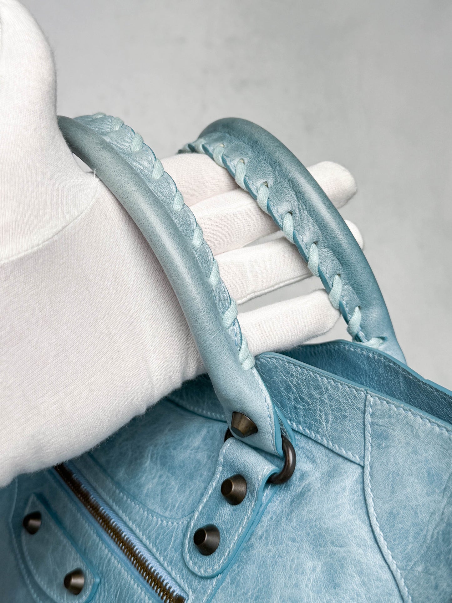 Balenciaga City Bag Medium Light Blue