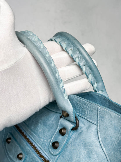 Balenciaga City Bag Medium Light Blue