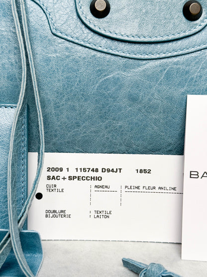 Balenciaga City Bag Medium Light Blue