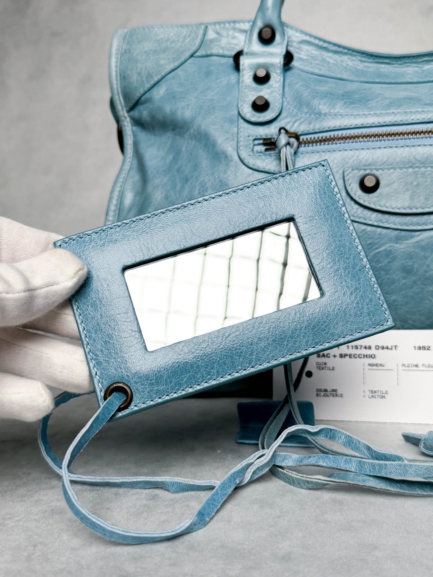 Balenciaga City Bag Medium Light Blue