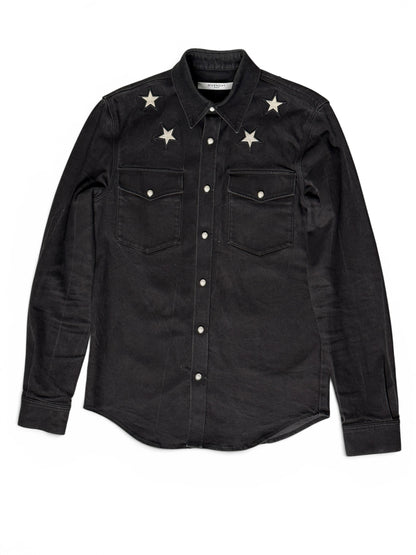 Givenchy Stars Black Denim Overshirt (S)
