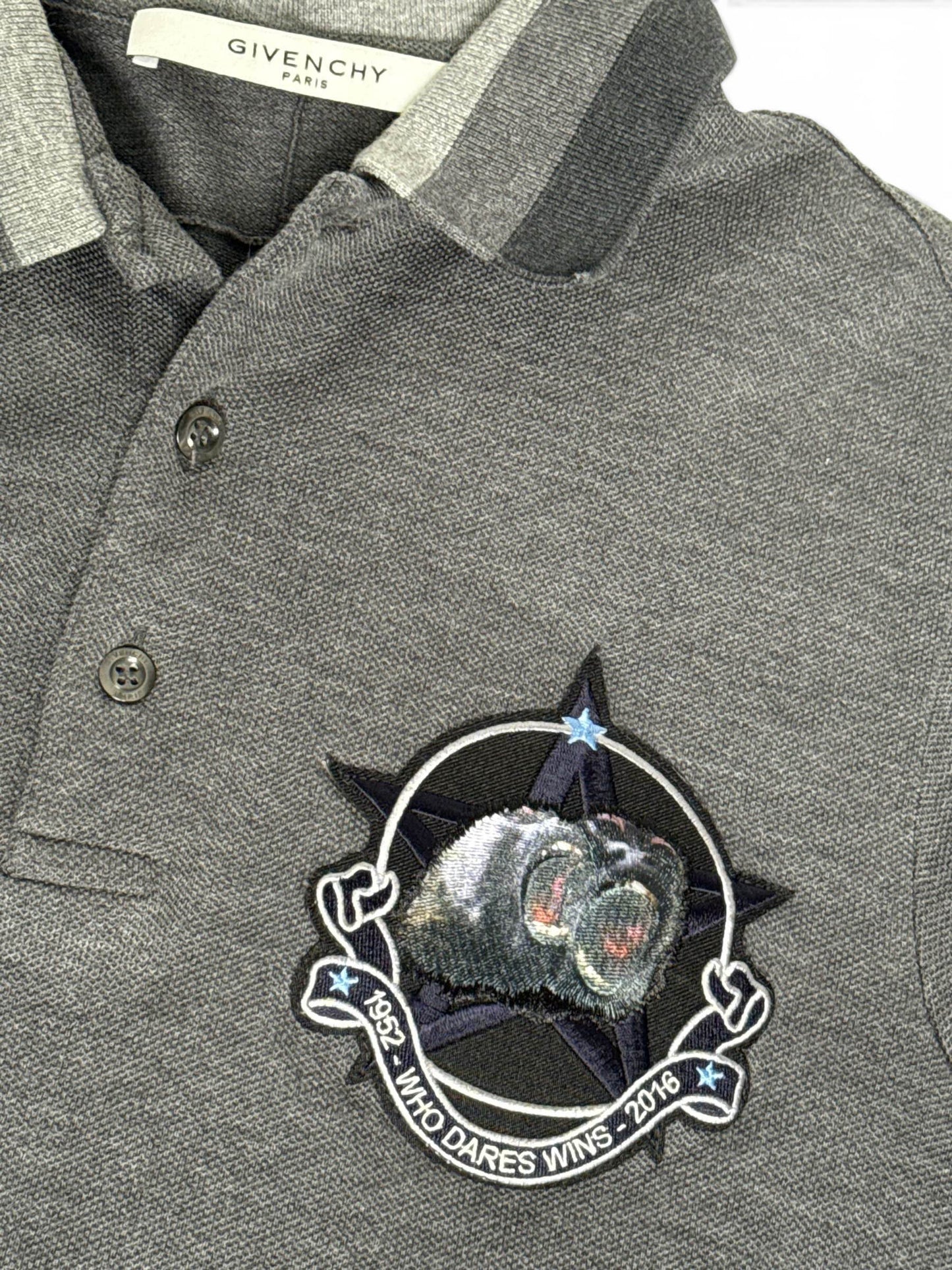 FW2016 Givenchy Star Monkey Brothers Polo Grey (XS)