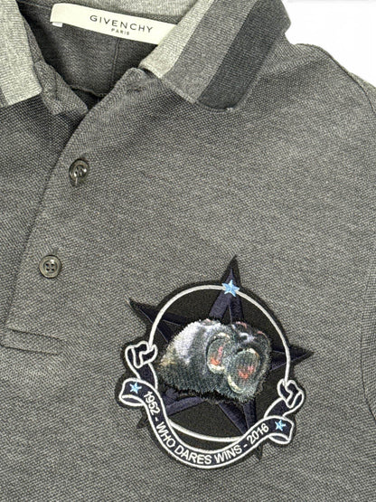FW2016 Givenchy Star Monkey Brothers Polo Grey (XS)