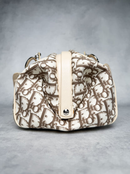 Dior 2005 Diorissimo Floral Embroidered Trotter Bag
