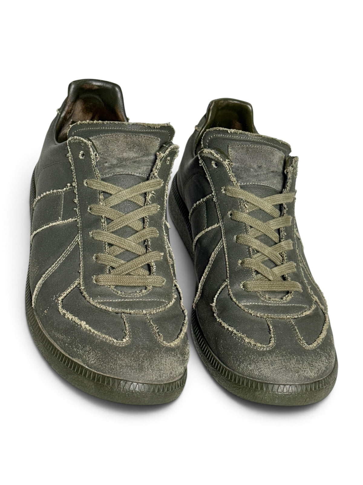 Maison Margiela Coated Canvas GATs Green (46)