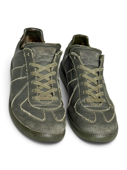 Maison Margiela Coated Canvas GATs Green (46)