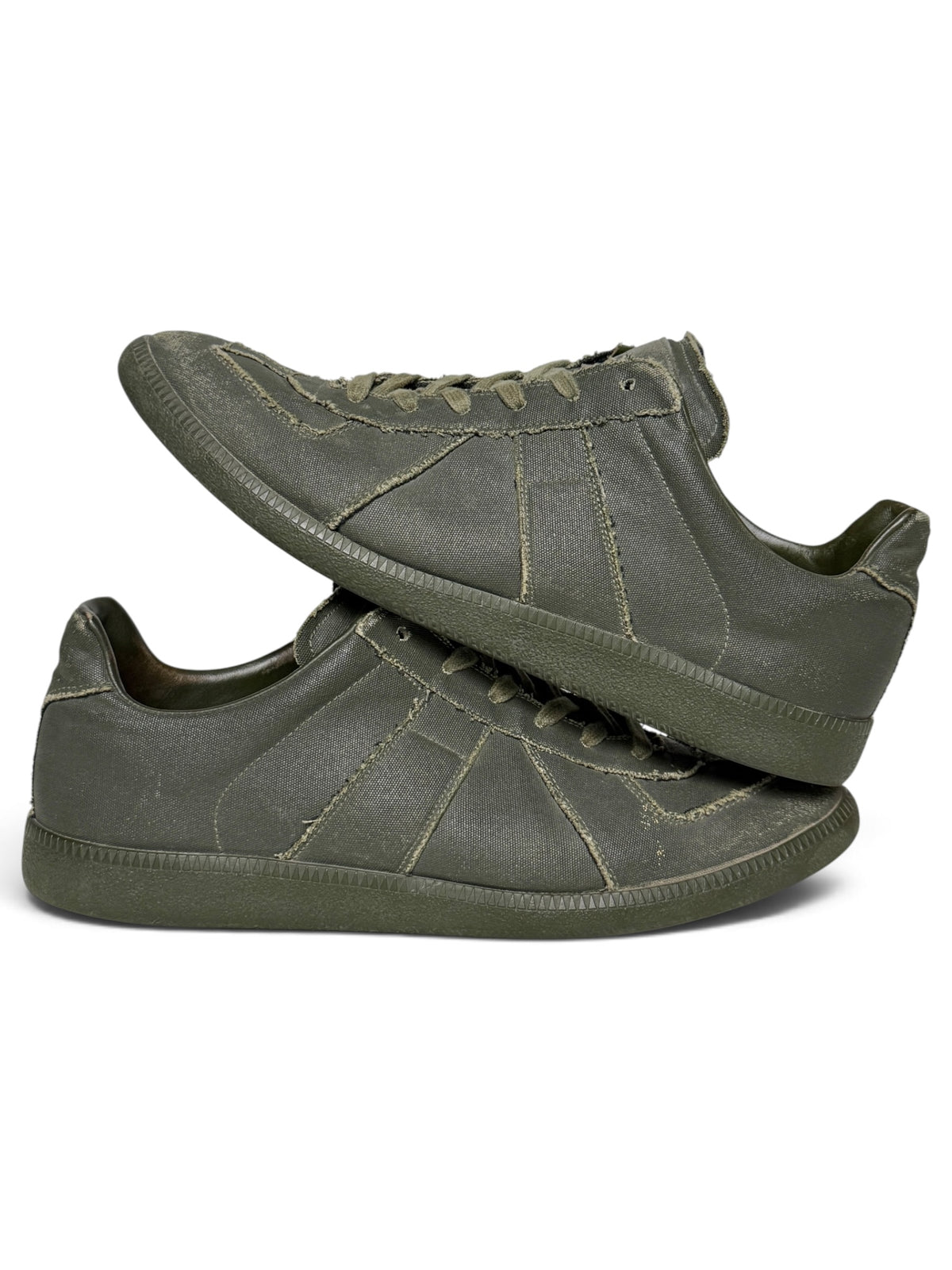 Maison Margiela Coated Canvas GATs Green (46)