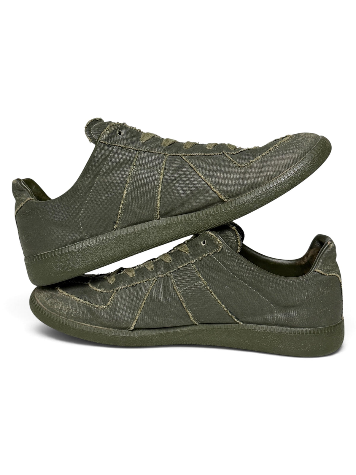 Maison Margiela Coated Canvas GATs Green (46)