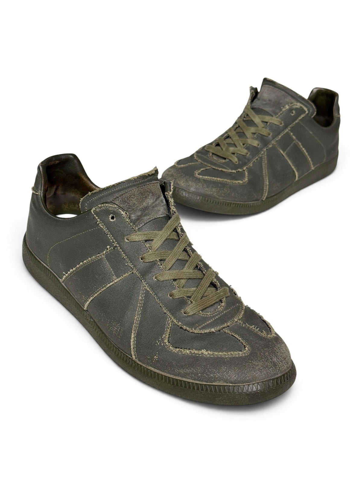 Maison Margiela Coated Canvas GATs Green (46)
