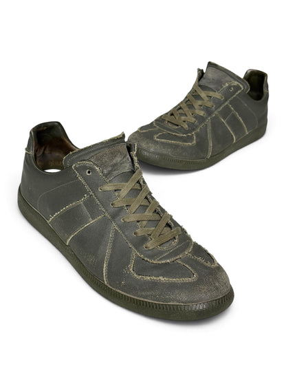 Maison Margiela Coated Canvas GATs Green (46)