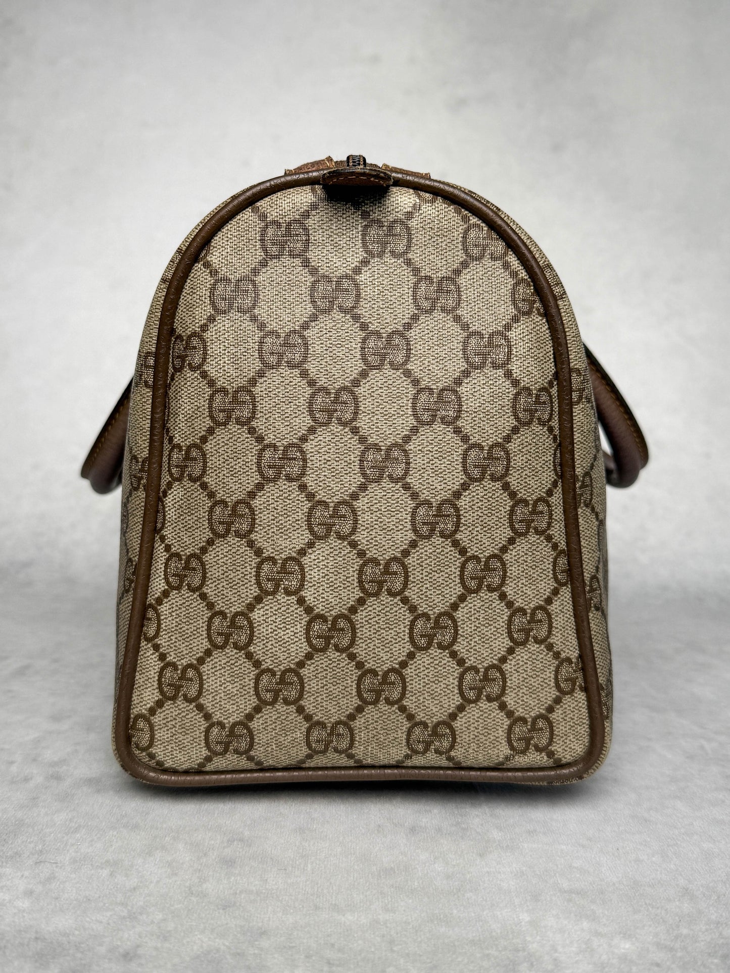 Gucci Vintage 70's Boston Handbag Canvas GG