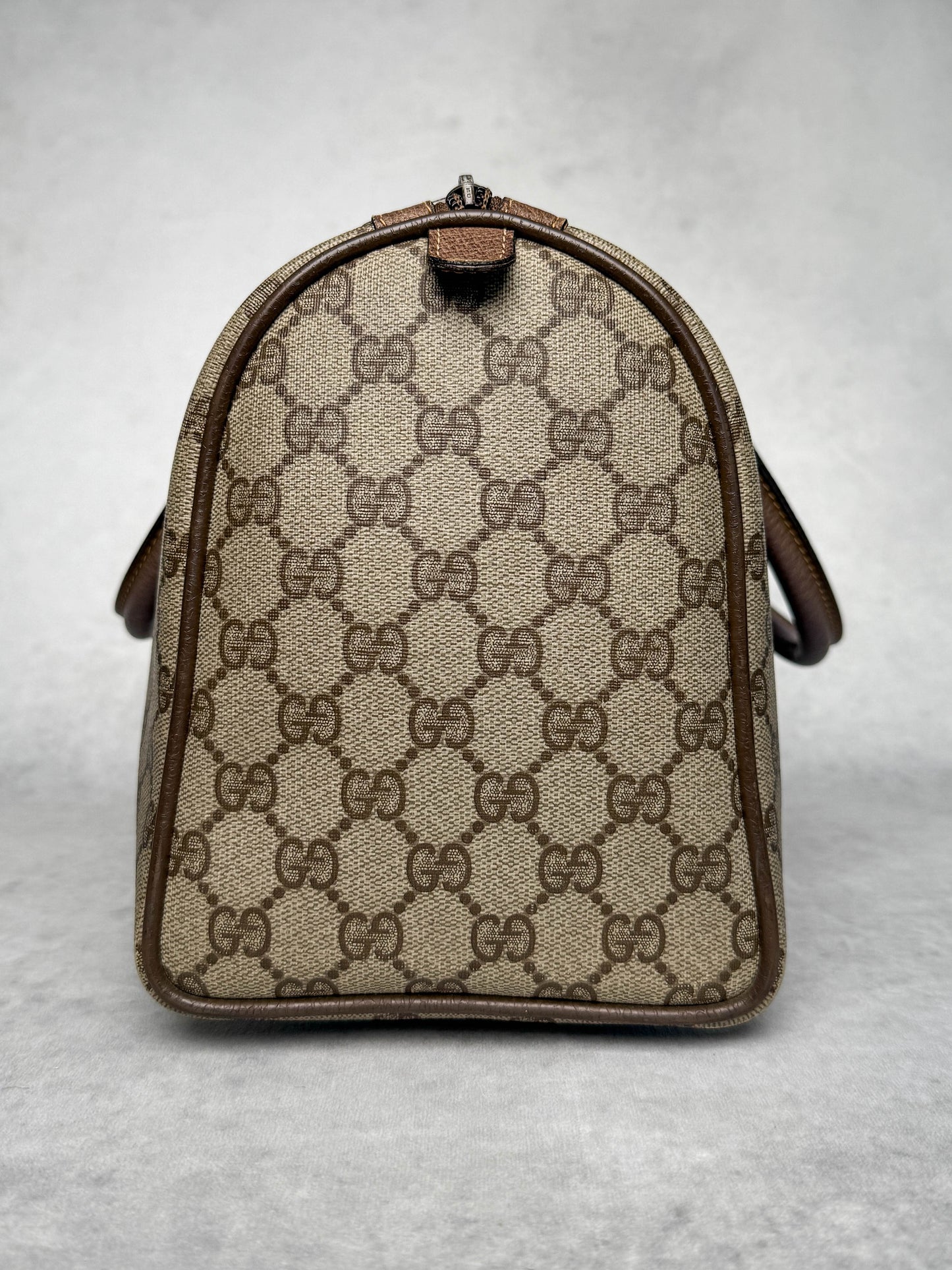 Gucci Vintage 70's Boston Handbag Canvas GG