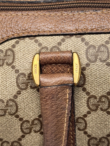 Gucci Vintage 70's Boston Handbag Canvas GG