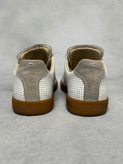 Maison Margiela Replica Low White/Grey Perforated Leather (42)