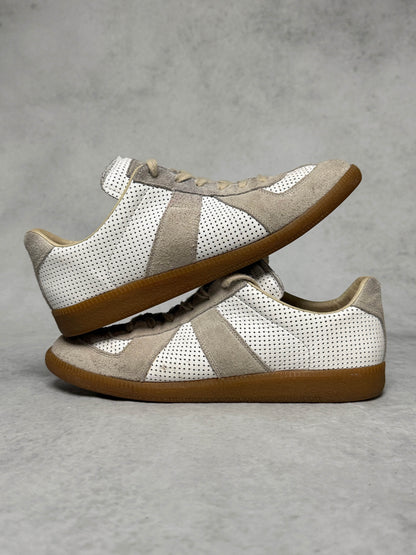 Maison Margiela Replica Low White/Grey Perforated Leather (42)
