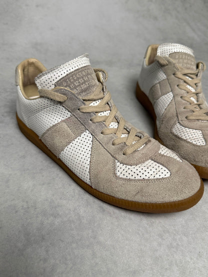 Maison Margiela Replica Low White/Grey Perforated Leather (42)