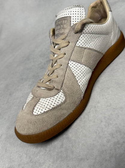 Maison Margiela Replica Low White/Grey Perforated Leather (42)