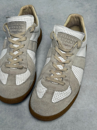 Maison Margiela Replica Low White/Grey Perforated Leather (42)