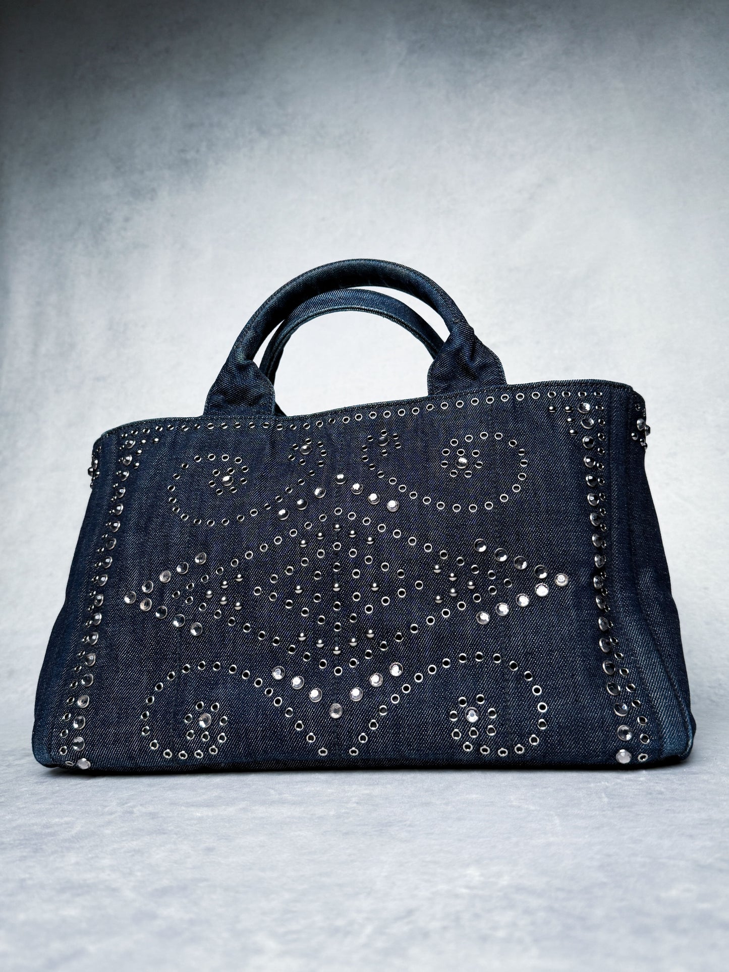 Prada Canapa Denim Tote Bag
